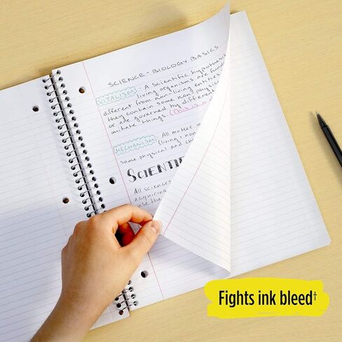 Five Star Spiral Notebook, 1 Subject, College Ruled Paper, 100 Sheets, 11" x 8-1/2", Color Selected For You, 1 Count (06044) in Saudi Arabia