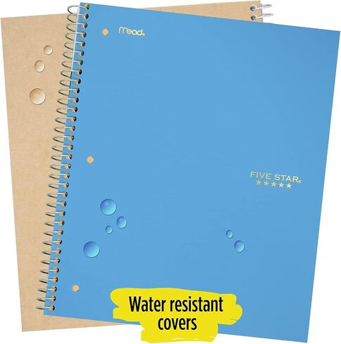 Five Star Spiral Notebook, 1 Subject, College Ruled Paper, 100 Sheets, 11" x 8-1/2", Color Selected For You, 1 Count (06044) in Saudi Arabia