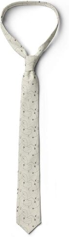 Ambesonne Bird Print Necktie, Pattern of Continuing Seagulls Flying over the Sea, 3.7", Sea Blue Charcoal Grey in Saudi Arabia