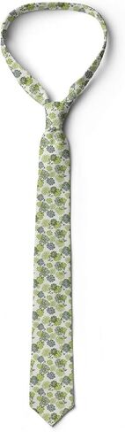 Ambesonne Bird Print Necktie, Pattern of Continuing Seagulls Flying over the Sea, 3.7", Sea Blue Charcoal Grey in Saudi Arabia