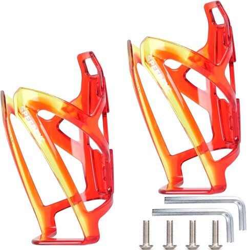 Bike Water Bottle Holder Ultra-Light Bicycle Bottle Cage with Screws Tool, Universal Cycling Cup Holder for MTB, Mountain Bikes,Red 2 Pack in Saudi Arabia