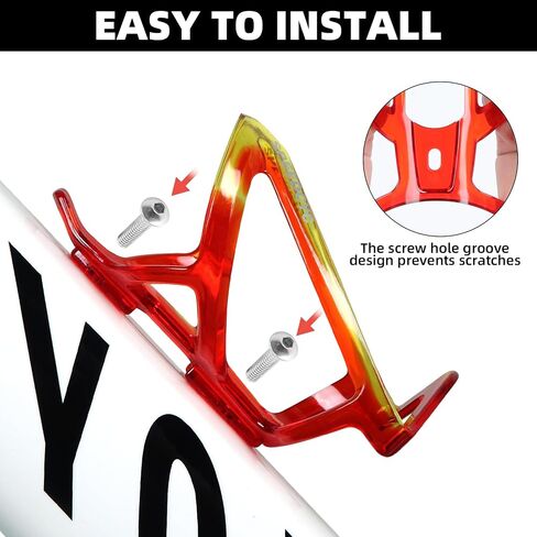 Bike Water Bottle Holder Ultra-Light Bicycle Bottle Cage with Screws Tool, Universal Cycling Cup Holder for MTB, Mountain Bikes,Red 2 Pack in Saudi Arabia