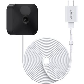 OLAIKE Weatherproof Power Micro USB Cable with Charger Adapter(1 Pack) for Blink Outdoor Indoor Camera & Blink XT/XT2 Camera,16ft/5m Long Cord Power Continuously Supply for Blink Camera, White