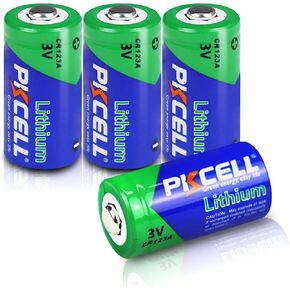PKCELL CR17345 بطارية ليثيوم 3 فولت 24 حزمة 1500 مللي أمبير بطاريات CR123A 123 بطارية ليثيوم لنظام الإنذار، إنذار الدخان، مستشعر الحلقة