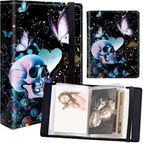 RYUITHDJP Photo Album 4x6-60 Photos Capacity Portable Picture Album, PU Leather Cover Photo Album with Elastic Band for Family Boys Girl Wedding Anniversary-American Flag