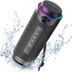 Tronsmart T7 Portable Bluetooth Speakers with 30W 360° Surround Sound, Bluetooth 5.3, Deep Bass, Powerful Stereo Sound, Custom EQ via APP, IPX7 Waterproof for Party, Home, Outdoor（Deep Black） in Kuwait