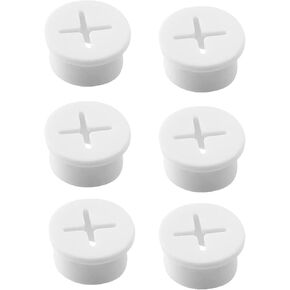 6PCS Cable Cord Grommet 1 Inch Flexible Silicone Cable Hole Cover Desk Grommets for Table and Other Furnitures Hole Cover, Wire Pass Through (Silicone-black)