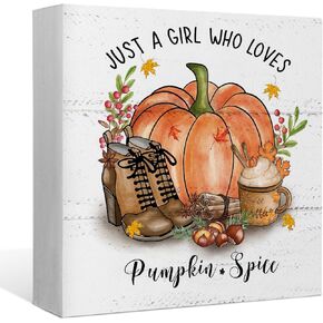 ديكور الهالوين الوردي من EIONEY، علامة صندوق خشبي على شكل خريف ريفي مرحبًا بالقرع، زينة عيد الشكر لحصاد الخريف للمنزل والمكتب والمزرعة ورف طاولة الحائط، علامة خشبية على شكل قرع، 5 × 5 بوصة in Kuwait