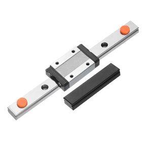 uxcell MGN12 150mm Linear Guide Rail with MGN12H Sliding Carriage Block Bearing Steel and Plastic Mini MGN12 Linear Guide for DIY 3D Printers and CNC Machine, Black