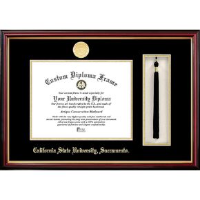 Campus Images CA925PMHGT Sacramento State 11w x 8.5h Tassel Box and Diploma Frame, 8.5" x 11"