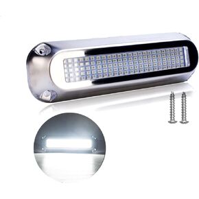 LED Underwater Light for Boats 316 Stainless Steel Boat Transom Mount Light, Waterproof LED Lights/Marine Lights 10-30V，for Stern Interior Navigation Deck Courtesy Night Fishing (White)