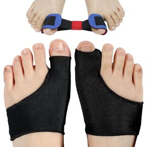 Bunion Sleeve Corrector for Men & Women，Hallux Valgus Bunion Socks Gel Pads Cushions Pain Relief, Non-Slip Big Toe Straightener Comfortable & Breathable for Day/Night Support (Black)