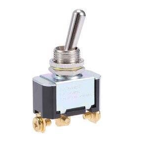 uxcell SPDT Rocker Toggle Switch Heavy-Duty 10A 250V 15A 125V 3 Pin ON/ON Switch Metal Bat Waterproof Boot Cap Cover