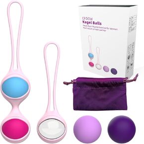 Kegel Exerciser, Set of 5 Kegel Balls Wrapped in Silicone for Women, Doctor Recommend for Bladder Control Pelvic Floor Weights for Beginners and Advanced