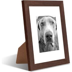 إطار من الخشب الصلب مقاس 8 × 10 - إطار واحد، إطار ملصق مقاس 8 × 10 من خشب الجوز الريفي مع حصيرة مقاس 5 × 7، وإطارات صور للأعمال الفنية والألغاز والصور وملصقات الأفلام in Kuwait