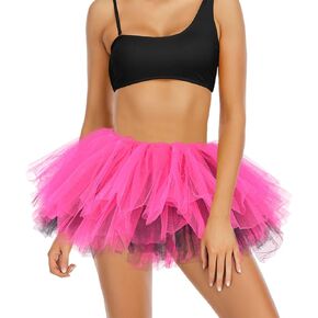 Tutus for Women Adult Short Tutu Tulle Skirts Elastic Sexy Tutu Dress 6 Layered Tutu Skirts for Girls