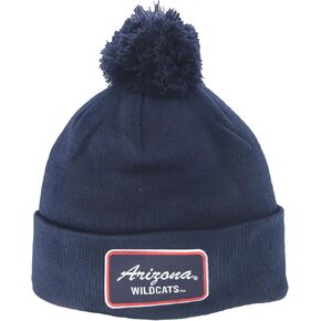 ZHATS NCAA Officially Licensed Pom Beanie Patch Brick Team Color