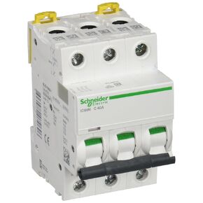 Schneider A9F74340 Miniature Circuit Breaker - iC60N - 3 Poles - 40 A - C Curve