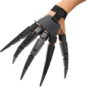 ZJchao Halloween Articulated Fingers, Wearable Horrific Finger Extension Party Supplies Cosplay Props Witch Ghost Gloves Claws Extender Skeleton Bone Claw Hand Finger Puppets Accessories