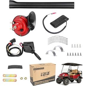12V Universal Golf Cart Turn Signal Kit - Golf Cart Upgrade Turn Signal Switch 9-pin Wiring Harness for Yamaha for Club Car for EZGO - Golf Cart Blinker Kit with Horn Brake Pad Light Switch