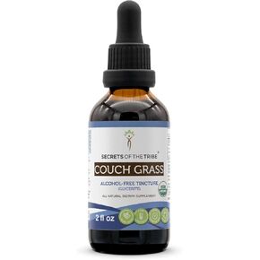 Secrets of the Tribe Couch Grass USDA Organic | Alcohol-Free Extract, High-Potency Herbal Drops | Made from 100% Certified Organic Couch Grass (Elymus repens) Dried Root (2 oz)