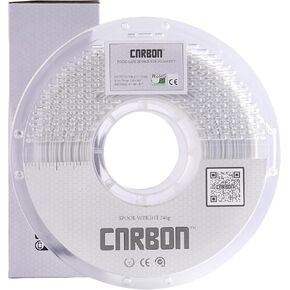High Speed Certified Food Grade PETG 3D Printer Filament - 60-600mm/s - CARBON by Comfy Materials - Lab Tested FDA Compliant Food Safe, 1.75mm, 1kg, Accuracy: +/- 0.02 (White)