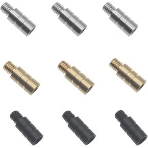 Dart Weighter Brass Dart Weights Dart Tuning Weights Accessories Suitable for Weighting The Dart Barrel(3 Pcs Copper + 3 Pcs Black + 3 Pcs Silver)