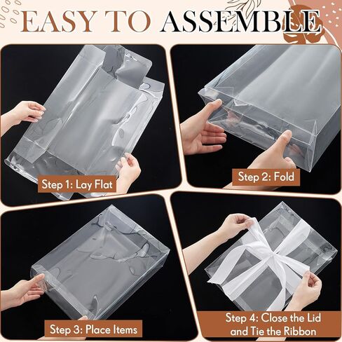 12 قطعة من علب الكيك مقاس 14 × 10 × 4 بوصة، علبة كعك شفافة، علبة كعك مستطيلة، صناديق مخبوزات مع شريط PVC، صندوق حلوى كبير لربع ورقة كعكة، معجنات، خبز، كب كيك، دونات، تغليف بسكويت in Kuwait