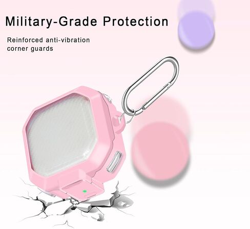 حافظة أرجوانية شفافة لهاتف Samsung Galaxy Buds FE/2 Pro/Pro/Live غطاء قفل آمن مع قلم تنظيف، مفتاح كبس لحافظة Galaxy Buds Fe مع حزام معصم من السيليكون وسلسلة مفاتيح على شكل زهرة لطيفة للنساء in Kuwait