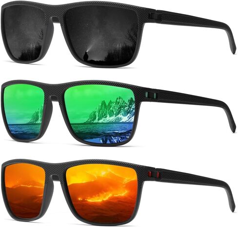 Classic Polarized Sunglasses for Men Square Lightweight Sun Glasses with UV Protection A755 in Saudi Arabia