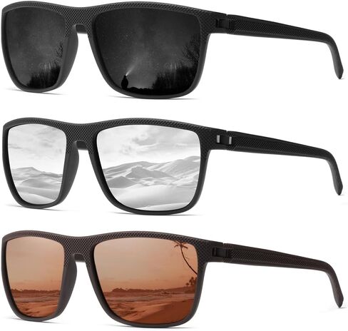 Classic Polarized Sunglasses for Men Square Lightweight Sun Glasses with UV Protection A755 in Saudi Arabia