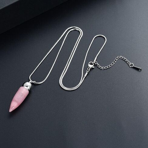 Cylinder Cremation Jewelry For Ashes Healing Energy Stone Necklace With Turquoise Stone Bullet Shaped Memorial Keepsake Jewelry Urn Pendant Necklace for Women Men in Kuwait