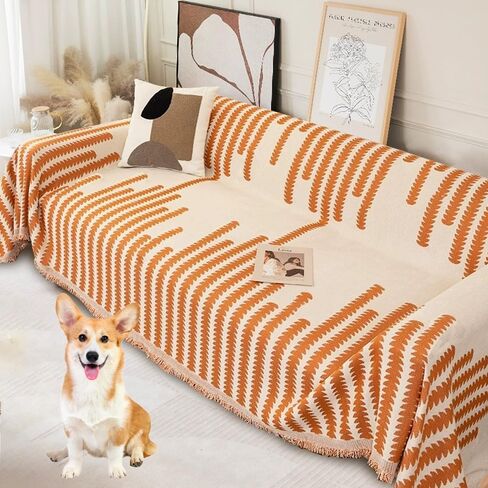 Sofa Cover for Sectional Couch Covers for Dogs Cats Couch Cover with Tassel L Shaped Cover Washable Furniture Protector Chenille Sofa Slipcovers for 3 Cushion Couch,Black, 71’’X134‘’ in Saudi Arabia