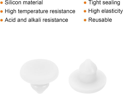 MECCANIXITY 5pcs Silicone Snap in Locking Hole Plugs,36.6mm/1.4 Inch Mounting Diameter Narrow Groove Width 5mm Panel Seal Cover Round for Kitchen Bulkheads Waterproof Sealing Plugs White in Saudi Arabia