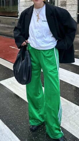 UAURORAO Women Y2k Track Pants Baggy Striped Joggers Sweatpants Elastic Waist Color Block Parachute Pants with Pockets in Saudi Arabia