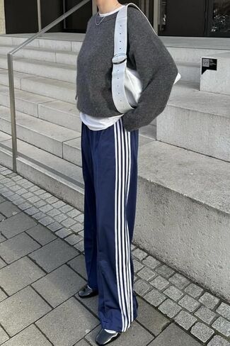 UAURORAO Women Y2k Track Pants Baggy Striped Joggers Sweatpants Elastic Waist Color Block Parachute Pants with Pockets in Saudi Arabia