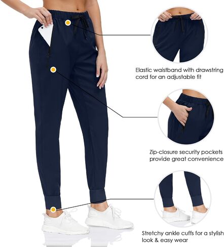 Deckpro Women's UPF50+ Lightweight Quick Dry Athletic Joggers Outdoor Recreation Workout Pants for Women in Saudi Arabia