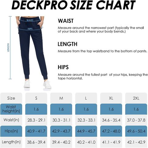 Deckpro Women's UPF50+ Lightweight Quick Dry Athletic Joggers Outdoor Recreation Workout Pants for Women in Saudi Arabia