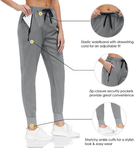 Deckpro Women's UPF50+ Lightweight Quick Dry Athletic Joggers Outdoor Recreation Workout Pants for Women in Saudi Arabia