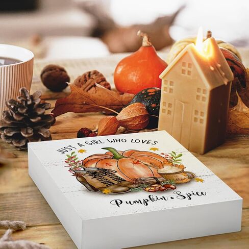 ديكور الهالوين الوردي من EIONEY، علامة صندوق خشبي على شكل خريف ريفي مرحبًا بالقرع، زينة عيد الشكر لحصاد الخريف للمنزل والمكتب والمزرعة ورف طاولة الحائط، علامة خشبية على شكل قرع، 5 × 5 بوصة in Kuwait