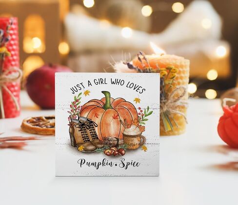 ديكور الهالوين الوردي من EIONEY، علامة صندوق خشبي على شكل خريف ريفي مرحبًا بالقرع، زينة عيد الشكر لحصاد الخريف للمنزل والمكتب والمزرعة ورف طاولة الحائط، علامة خشبية على شكل قرع، 5 × 5 بوصة in Kuwait