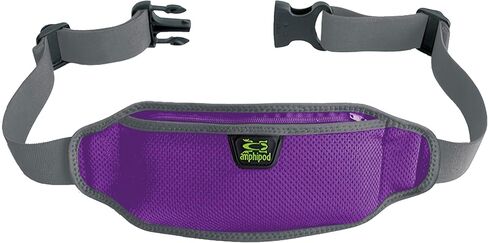 Amphipod AirFlow Lite Waistpack, Minimalist Runners Storage Fanny Waist Pack for Running, Jogging & Walking, Men & Women - Black - L in Saudi Arabia