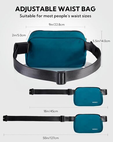 WATERFLY Crossbody Belt Fanny Pack: Sports Walking Waist Bag Runner Belt Bum Bag Hip Fannie Pack Phanny Fannypack Woman Man for Hiking Jogging Running in Saudi Arabia