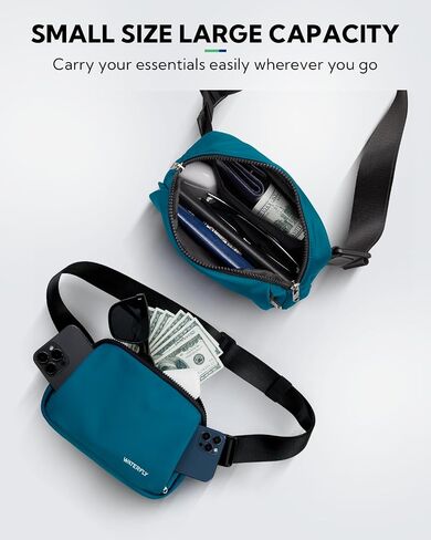 WATERFLY Crossbody Belt Fanny Pack: Sports Walking Waist Bag Runner Belt Bum Bag Hip Fannie Pack Phanny Fannypack Woman Man for Hiking Jogging Running in Saudi Arabia