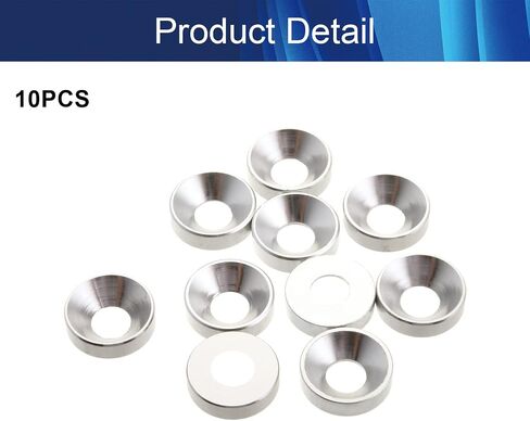 Aicosineg Flat Washers,10Pcs Countersunk Washers M5 Metal Aluminum Alloy Countersunk Washer Flat Head Washer Gasket Fastener for Screw Bolt Black 0.47x0.20x0.13inch (ODxIDxT) in Kuwait
