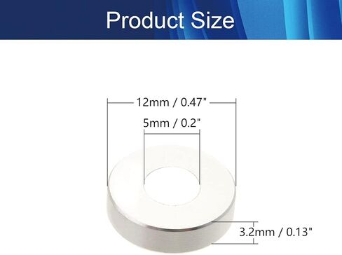 Aicosineg Flat Washers,10Pcs Countersunk Washers M5 Metal Aluminum Alloy Countersunk Washer Flat Head Washer Gasket Fastener for Screw Bolt Black 0.47x0.20x0.13inch (ODxIDxT) in Kuwait