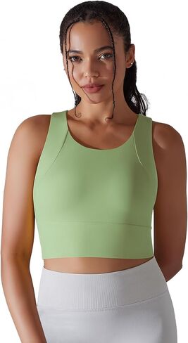 JBT Sports Bras for Women Padded High Support Longline Seamless Workout Tank Top Yoga Bra Workout Exercise Sport Bra in Saudi Arabia