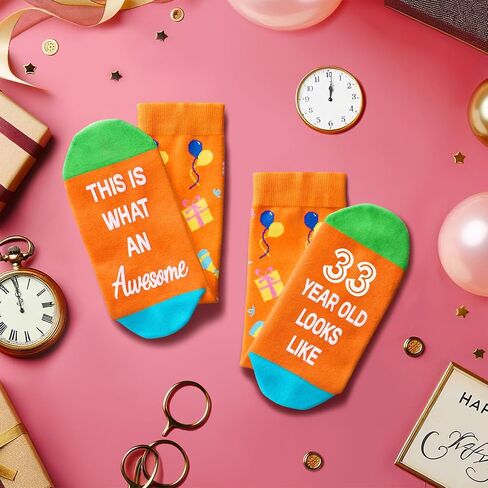 Zmart 32nd Birthday Gifts for Women Men, Best Gifts for 32 Year Old Woman Man, 32 Year Old Gifts, Socks for Her Him Female Male in Saudi Arabia