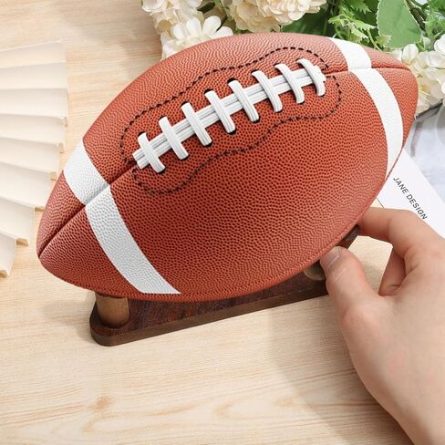 GLOBLELAND 2 Sets Wooden Ball Display Stands Ball Stand Holder Basketball Holder Stand Golf Display Stand for Basketball Football Soccer Rugby Ball in Saudi Arabia