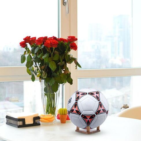 GLOBLELAND 2 Sets Wooden Ball Display Stands Ball Stand Holder Basketball Holder Stand Golf Display Stand for Basketball Football Soccer Rugby Ball in Saudi Arabia